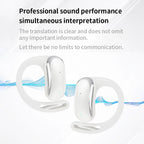 150 Languages Translator Earbuds Bluetooth-Compatible 5.4 Language Translation Earbuds Earhooks Headset Fit for Android and iOS