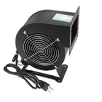 120W Centrifugal Blower Fan, Outdoor Wood Furnace Boiler Blower Round Flange Blower Fan 5.5m³/Min 2600r/min Black