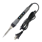 Gray 80W Digital Display Adjustable Temperature Electric Soldering Iron With Multimeter Tin Absorber Soldering Repair Tool Kit