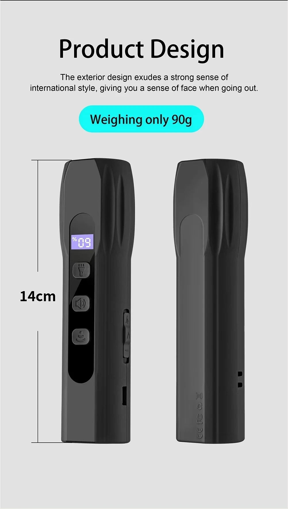 Dog Repeller Portable Ultrasonic Deterrent Handheld Anti-barking 3in1 Dog Training Device Repel Animals Pets Dog Trainer