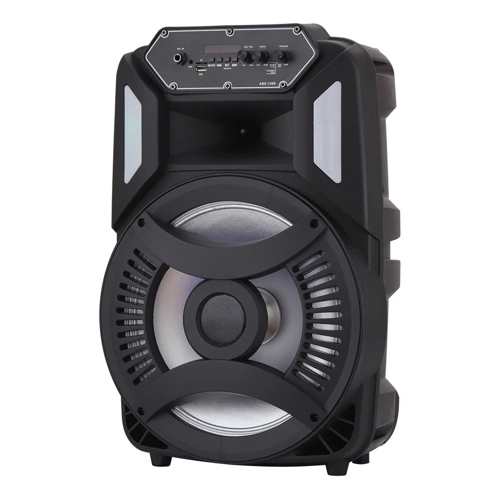 Loud Portable Bluetooth Party Speaker 12" Sub woofer Sound System karaoke Dj Rechargeable Speaker RGB Right with Mic