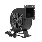120W Centrifugal Blower Fan, Outdoor Wood Furnace Boiler Blower Round Flange Blower Fan 5.5m³/Min 2600r/min Black