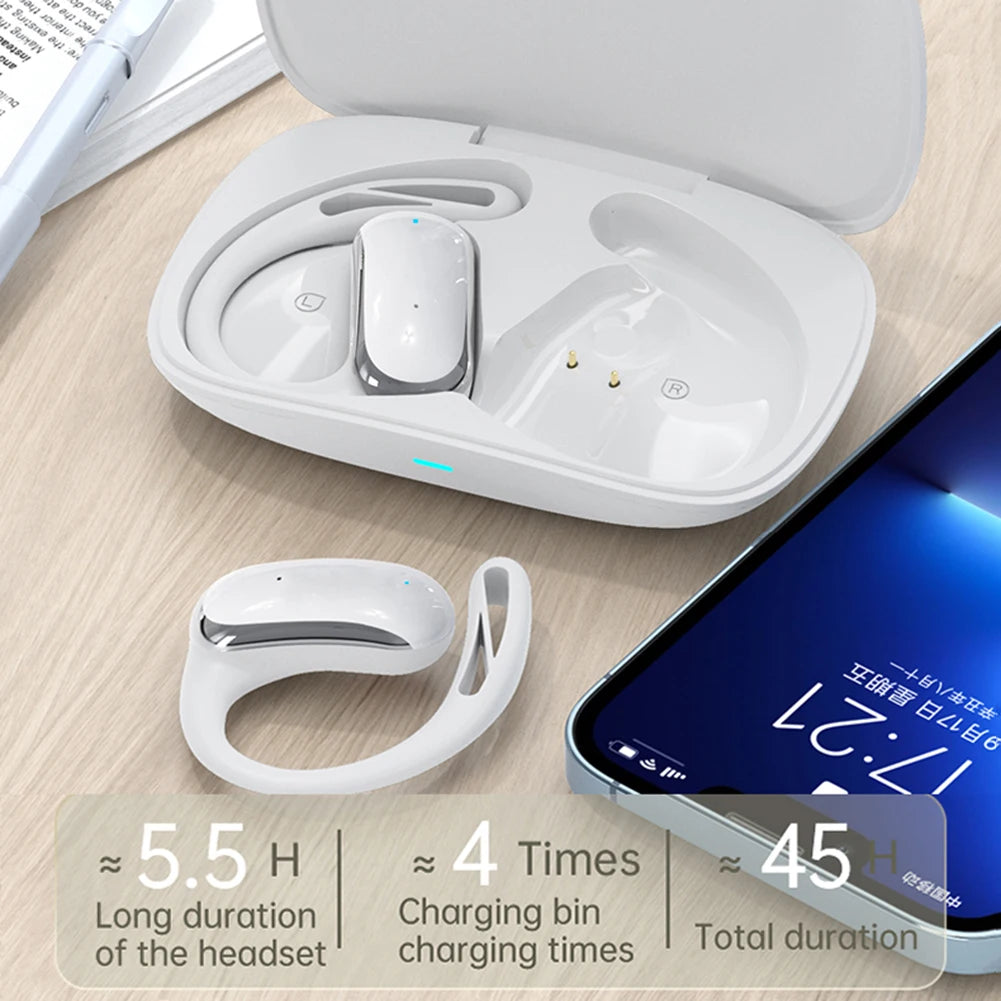 150 Languages Translator Earbuds Bluetooth-Compatible 5.4 Language Translation Earbuds Earhooks Headset Fit for Android and iOS