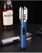 High Temperature Welding Gun Windproof Strong Red Flame Butane Gas Torch Lighter Safety Lock Fire Switch Kitchen Cigar Lighters