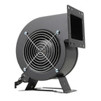 120W Centrifugal Blower Fan, Outdoor Wood Furnace Boiler Blower Round Flange Blower Fan 5.5m³/Min 2600r/min Black