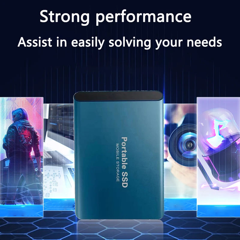 New External Hard Drive 2TB Portable SSD 4TB High-Speed Hard Disk 128TB Mass Mobile Solid State Drive USB3.1 for Laptops/PC/MAC