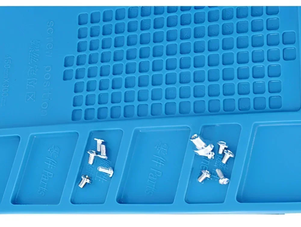 Magnetic Mat Silicone Repair Mat Circuit Board Soldering Pad Heat Resistant 932°F Anti-Static for ESD Iron Phone Repair