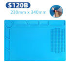 Magnetic Mat Silicone Repair Mat Circuit Board Soldering Pad Heat Resistant 932°F Anti-Static for ESD Iron Phone Repair