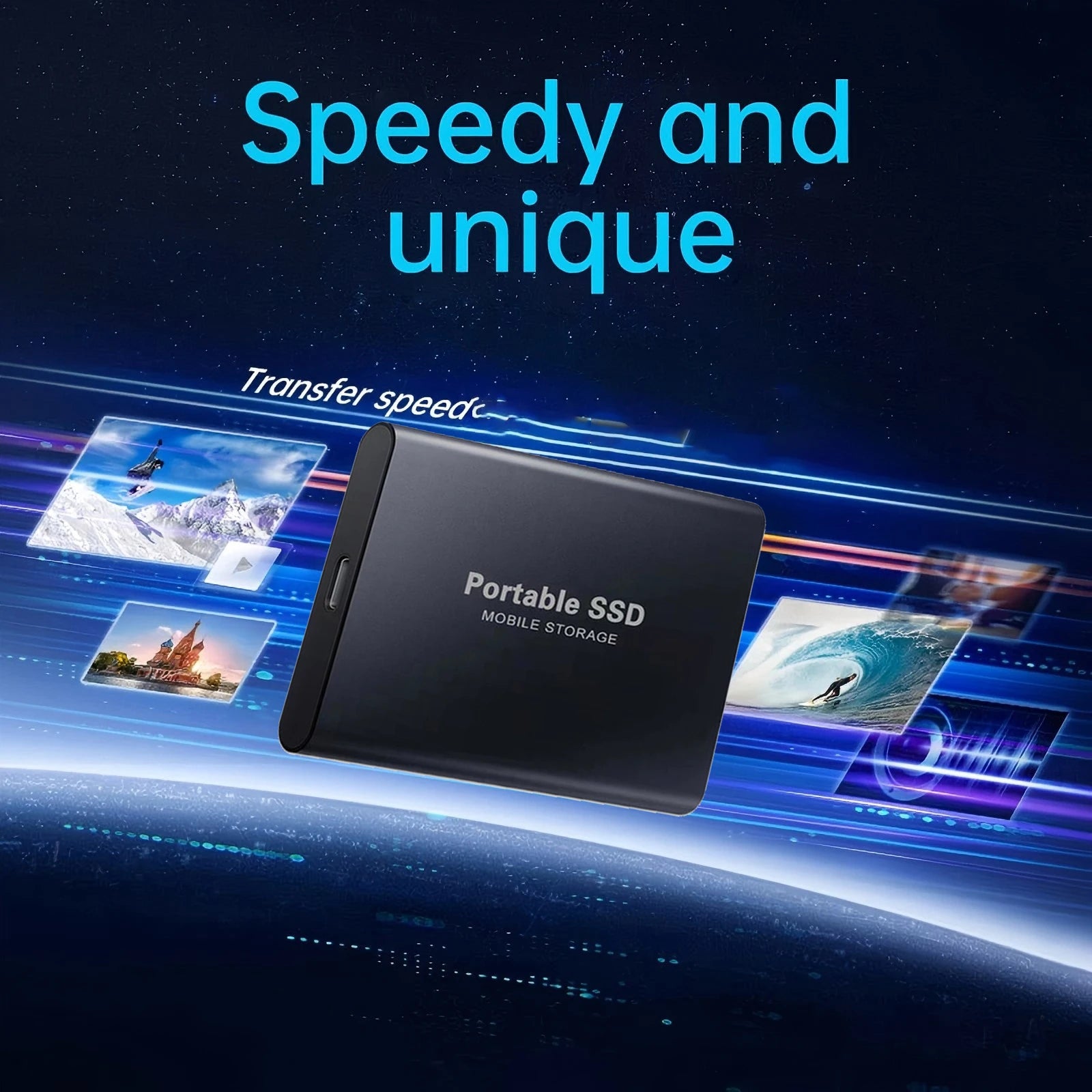 New External Hard Drive 2TB Portable SSD 4TB High-Speed Hard Disk 128TB Mass Mobile Solid State Drive USB3.1 for Laptops/PC/MAC