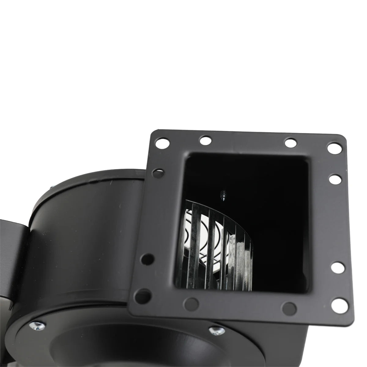 120W Centrifugal Blower Fan, Outdoor Wood Furnace Boiler Blower Round Flange Blower Fan 5.5m³/Min 2600r/min Black