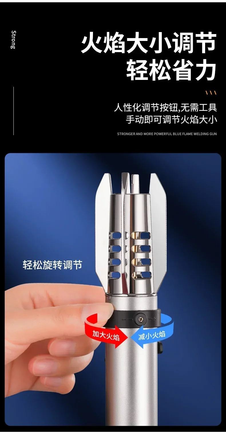 High Temperature Welding Gun Windproof Strong Red Flame Butane Gas Torch Lighter Safety Lock Fire Switch Kitchen Cigar Lighters