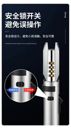 High Temperature Welding Gun Windproof Strong Red Flame Butane Gas Torch Lighter Safety Lock Fire Switch Kitchen Cigar Lighters