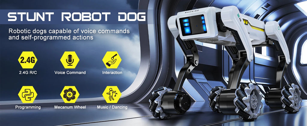 Intelligent AI RC Robot Dog Voice Dialogue APP Remote Control Programming Singing Dancing Machine Dog Kids Toys