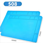 Magnetic Mat Silicone Repair Mat Circuit Board Soldering Pad Heat Resistant 932°F Anti-Static for ESD Iron Phone Repair