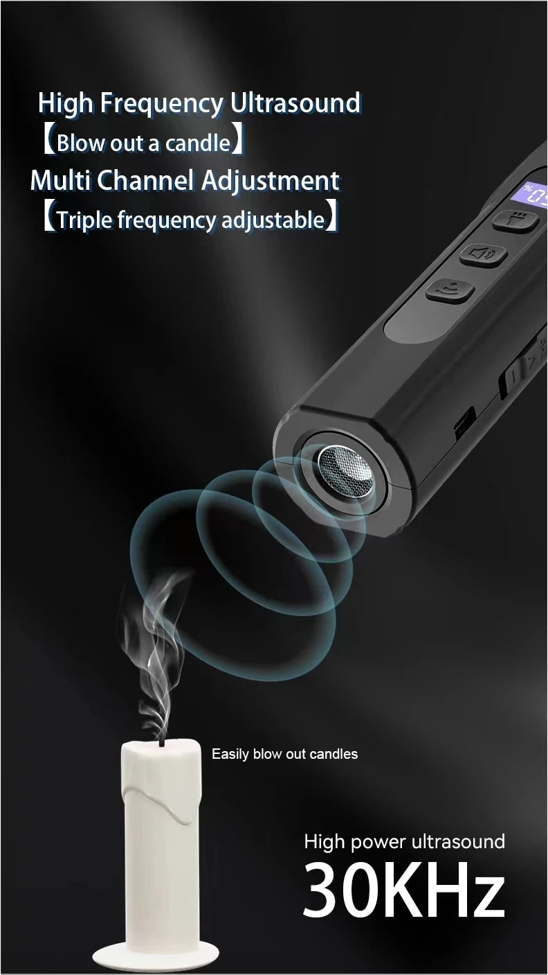 Dog Repeller Portable Ultrasonic Deterrent Handheld Anti-barking 3in1 Dog Training Device Repel Animals Pets Dog Trainer