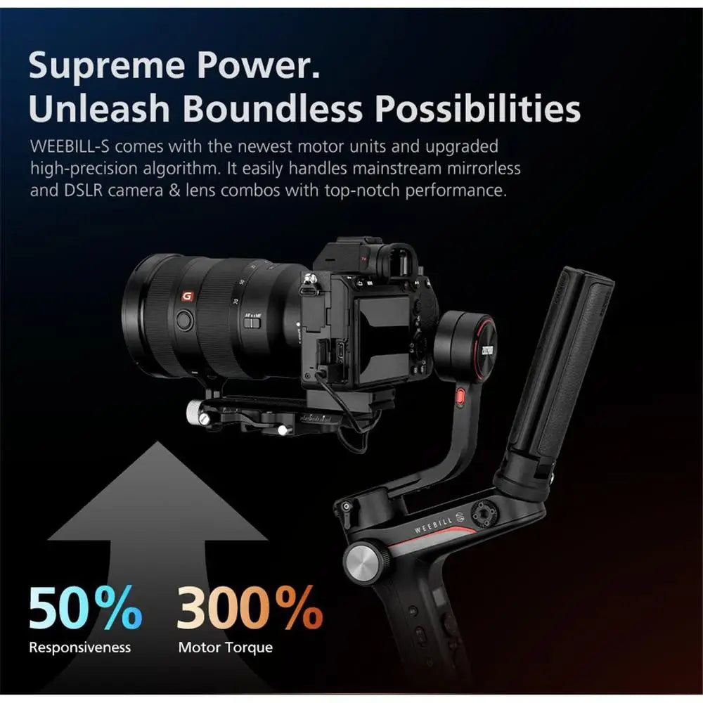 Zhiyun Weebill S Compact Gimbal Stabilizer for DSLR & Mirrorless Camera Sony Nikon  Panasonic Canon 3-Axis Handheld Weebills
