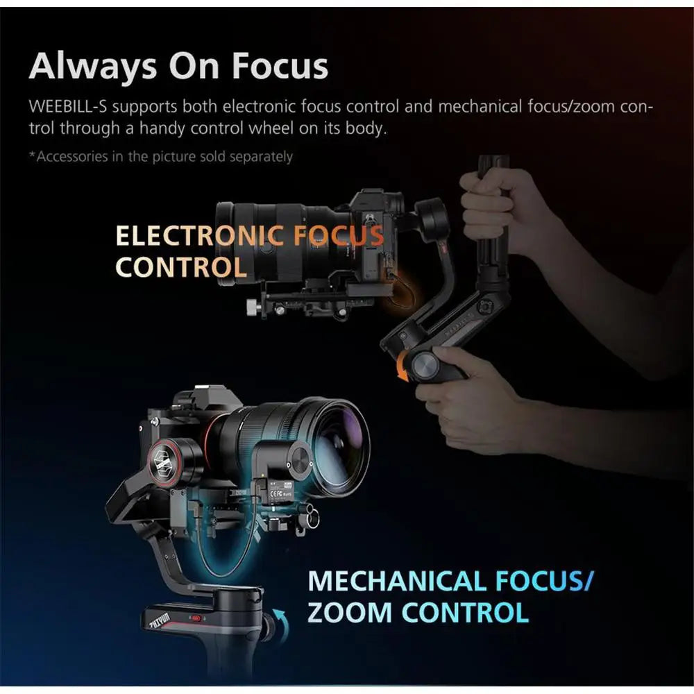 Zhiyun Weebill S Compact Gimbal Stabilizer for DSLR & Mirrorless Camera Sony Nikon  Panasonic Canon 3-Axis Handheld Weebills