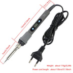 Gray 80W Digital Display Adjustable Temperature Electric Soldering Iron With Multimeter Tin Absorber Soldering Repair Tool Kit