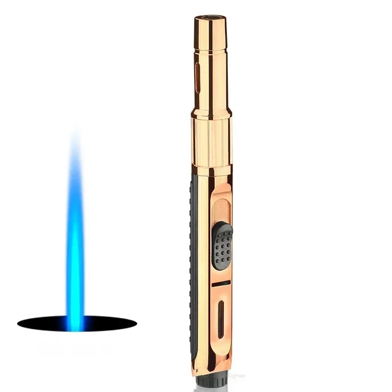 1800°High Temperature Spray Gun Butane Gas Lighter Metal Outdoor Windproof Blue Powerful Flame Torch Jet Lighter Welding Tool