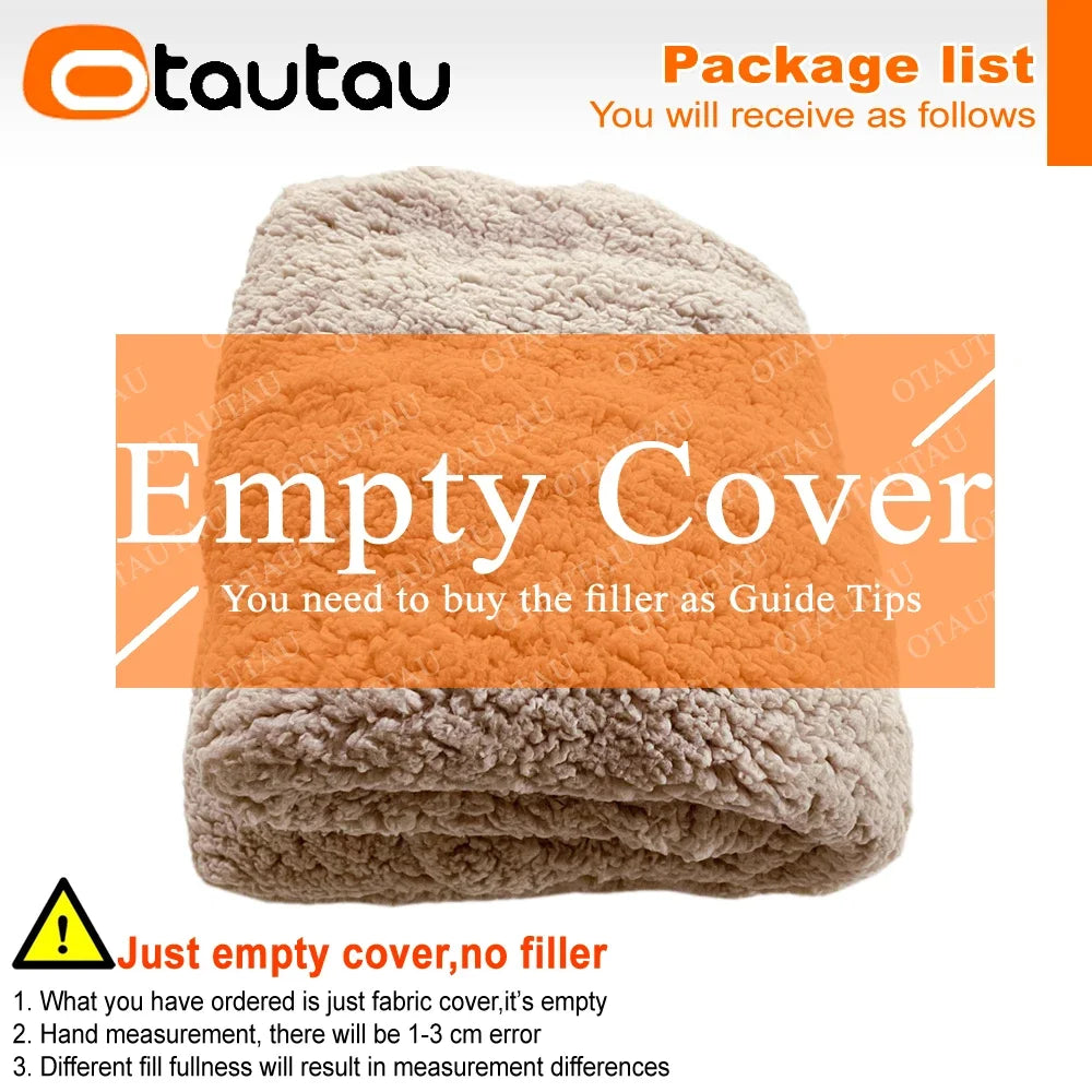 OTAUTAU King Size Giant Sofa Sac Pouf Cover No Filling Soft Fluffy Bean Bag Chair Puff Couch Floor Corner Seat Futon DD007