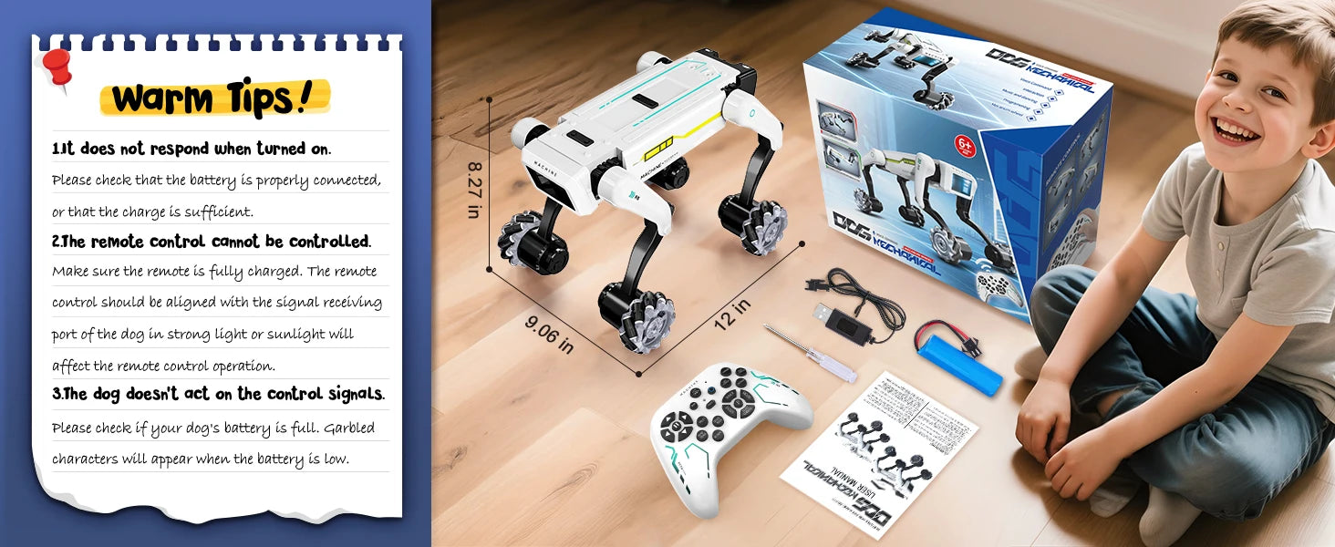 Intelligent AI RC Robot Dog Voice Dialogue APP Remote Control Programming Singing Dancing Machine Dog Kids Toys