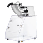 Commercial Ice Crusher Electric Snow Cone Machine with Dual Blades, Stainless Steel Shaved Ice Machine with Safety On/Off Switch