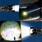 High Power Led Flashlights Very Strong Tactical Torch 6 Modes Rechargeable Camping Fishing Emergency Zoom Lantern