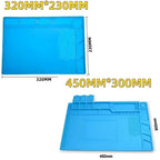 Magnetic Mat Silicone Repair Mat Circuit Board Soldering Pad Heat Resistant 932°F Anti-Static for ESD Iron Phone Repair