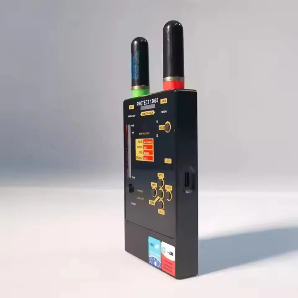 1206S Military Grade Anti-Spy Kit Detect 5G/Bluetooth Signals,Professional Find Sleeping Camera,CORR Sound Activation,Metal Body