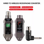 Microphone Wired to Wireless Converter Intelligent Noise Reduction Mic Signal Receiver Transmitter