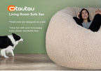 OTAUTAU King Size Giant Sofa Sac Pouf Cover No Filling Soft Fluffy Bean Bag Chair Puff Couch Floor Corner Seat Futon DD007