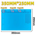Magnetic Mat Silicone Repair Mat Circuit Board Soldering Pad Heat Resistant 932°F Anti-Static for ESD Iron Phone Repair