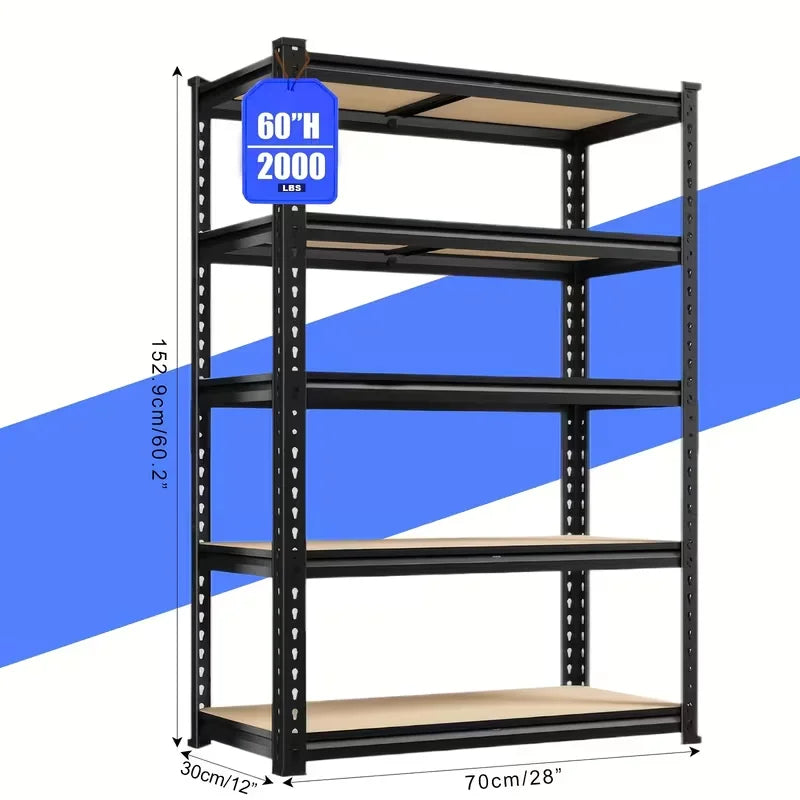 72"/60"H Garage Shelving Storage Shelves，2000LBS Capacity Heavy Duty Adjustable Storage Shelve For Closet