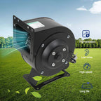 120W Centrifugal Blower Fan, Outdoor Wood Furnace Boiler Blower Round Flange Blower Fan 5.5m³/Min 2600r/min Black