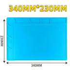 Magnetic Mat Silicone Repair Mat Circuit Board Soldering Pad Heat Resistant 932°F Anti-Static for ESD Iron Phone Repair