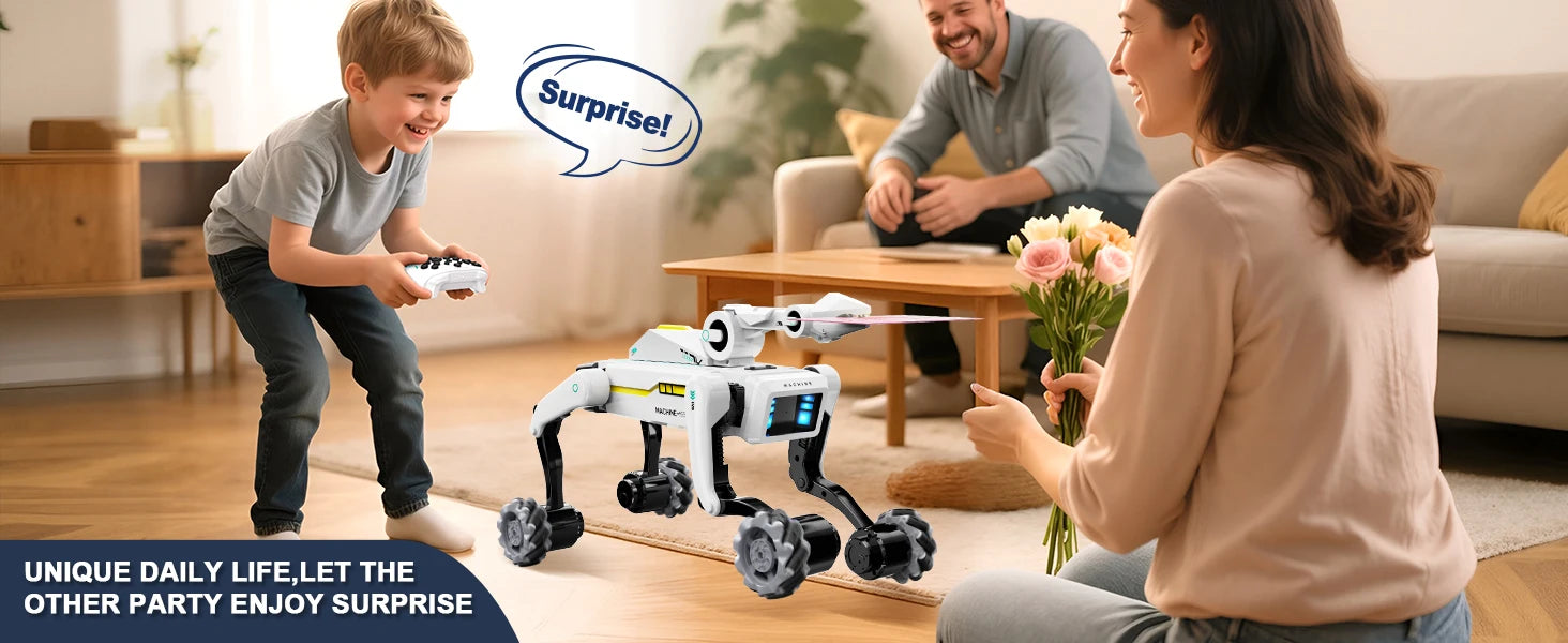 Intelligent AI RC Robot Dog Voice Dialogue APP Remote Control Programming Singing Dancing Machine Dog Kids Toys