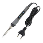 Gray 80W Digital Display Adjustable Temperature Electric Soldering Iron With Multimeter Tin Absorber Soldering Repair Tool Kit