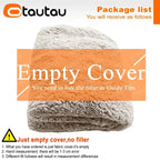 OTAUTAU King Size Giant Sofa Sac Pouf Cover No Filling Soft Fluffy Bean Bag Chair Puff Couch Floor Corner Seat Futon DD007