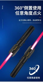 High Temperature Welding Gun Windproof Strong Red Flame Butane Gas Torch Lighter Safety Lock Fire Switch Kitchen Cigar Lighters