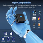 Eyoyo 2D Bluetooth Barcode Scanner Left&Right Hand Glove Wearable Scanner Patable 1D QR Finger Bar Code Reader Wireless Device