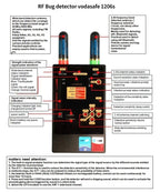 1206S Military Grade Anti-Spy Kit Detect 5G/Bluetooth Signals,Professional Find Sleeping Camera,CORR Sound Activation,Metal Body