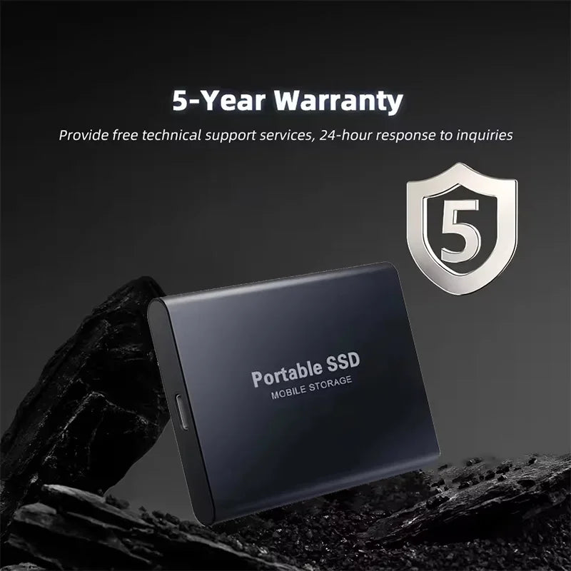 New External Hard Drive 2TB Portable SSD 4TB High-Speed Hard Disk 128TB Mass Mobile Solid State Drive USB3.1 for Laptops/PC/MAC